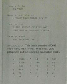 Nicole Hewitt, In Time, Hrvatski filmski savez, Zagreb, 2013.